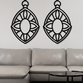 Intra απο ξύλο plywood Χρώμα wenge 3mm-4mm πάχος - Σκουλαρίκια ά Αρχεία Τέχνης Τοίχου με Λέιζερ Δίασταση 3x3 cm INTRAFABR-108867614 - Image 3