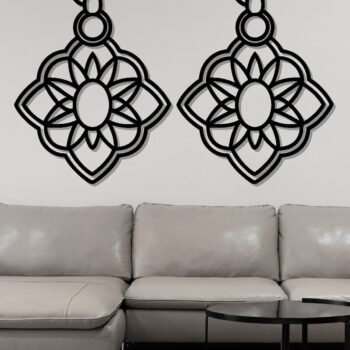 Intra απο ξύλο plywood  Χρώμα wenge 3mm-4mm πάχος - Σκουλαρίκια ά Αρχεία Τέχνης Τοίχου με Λέιζερ Δίασταση 3x3 cm INTRAFABR-108867700 - Image 3