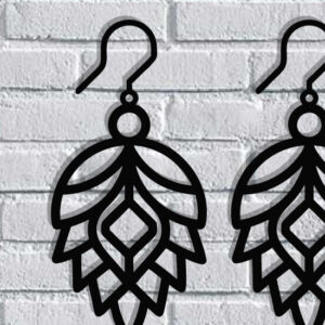 Intra απο ξύλο plywood  Χρώμα wenge 3mm-4mm πάχος - Σκουλαρίκια ά Αρχεία Τέχνης Τοίχου με Λέιζερ Δίασταση 3x3 cm INTRAFABR-108867742