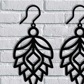 Intra απο ξύλο plywood Χρώμα wenge 3mm-4mm πάχος - Σκουλαρίκια ά Αρχεία Τέχνης Τοίχου με Λέιζερ Δίασταση 3x3 cm INTRAFABR-108867742 - Image 1