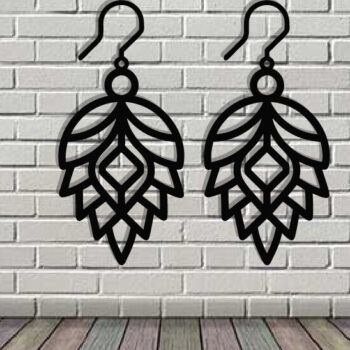 Intra απο ξύλο plywood Χρώμα wenge 3mm-4mm πάχος - Σκουλαρίκια ά Αρχεία Τέχνης Τοίχου με Λέιζερ Δίασταση 3x3 cm INTRAFABR-108867742 - Image 3