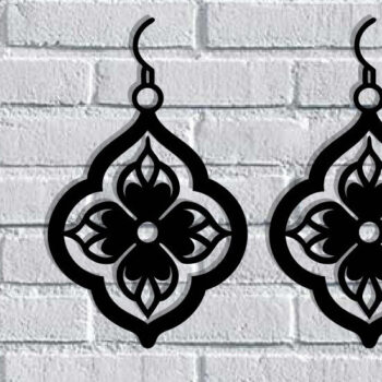 Intra απο ξύλο plywood  Χρώμα wenge 3mm-4mm πάχος - Σκουλαρίκια ά Αρχεία Τέχνης Τοίχου με Λέιζερ Δίασταση 3x3 cm INTRAFABR-108867783 - Image 1