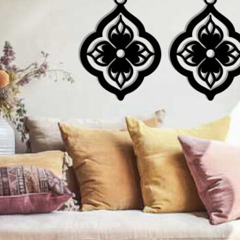 Intra απο ξύλο plywood  Χρώμα wenge 3mm-4mm πάχος - Σκουλαρίκια ά Αρχεία Τέχνης Τοίχου με Λέιζερ Δίασταση 3x3 cm INTRAFABR-108867783 - Image 2