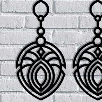 Intra απο ξύλο plywood Χρώμα wenge 3mm-4mm πάχος - Σκουλαρίκια ά Αρχεία Τέχνης Τοίχου με Λέιζερ Δίασταση 3x3 cm INTRAFABR-108980561 - Image 1