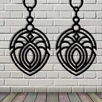 Intra απο ξύλο plywood Χρώμα wenge 3mm-4mm πάχος - Σκουλαρίκια ά Αρχεία Τέχνης Τοίχου με Λέιζερ Δίασταση 3x3 cm INTRAFABR-108980561 - Image 3