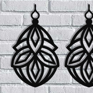 Intra απο ξύλο plywood  Χρώμα wenge 3mm-4mm πάχος - Σκουλαρίκια ά Αρχεία Τέχνης Τοίχου με Λέιζερ Δίασταση 3x3 cm INTRAFABR-108980611