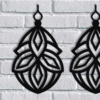 Intra απο ξύλο plywood Χρώμα wenge 3mm-4mm πάχος - Σκουλαρίκια ά Αρχεία Τέχνης Τοίχου με Λέιζερ Δίασταση 3x3 cm INTRAFABR-108980611 - Image 1