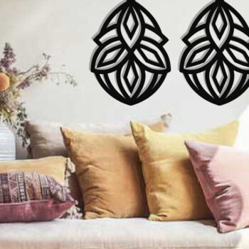 Intra απο ξύλο plywood Χρώμα wenge 3mm-4mm πάχος - Σκουλαρίκια ά Αρχεία Τέχνης Τοίχου με Λέιζερ Δίασταση 3x3 cm INTRAFABR-108980611 - Image 2