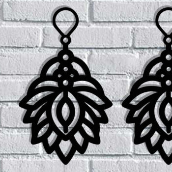 Intra απο ξύλο plywood  Χρώμα wenge 3mm-4mm πάχος - Σκουλαρίκια ά Αρχεία Τέχνης Τοίχου με Λέιζερ Δίασταση 3x3 cm INTRAFABR-108980678 - Image 1