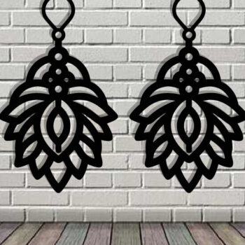 Intra απο ξύλο plywood  Χρώμα wenge 3mm-4mm πάχος - Σκουλαρίκια ά Αρχεία Τέχνης Τοίχου με Λέιζερ Δίασταση 3x3 cm INTRAFABR-108980678 - Image 3