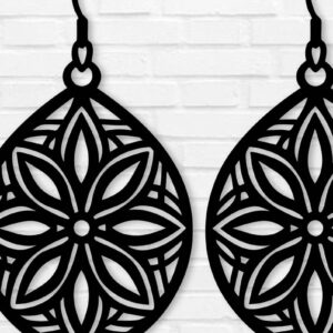 Intra απο ξύλο plywood  Χρώμα wenge 3mm-4mm πάχος - Σκουλαρίκια ά Αρχεία Τέχνης Τοίχου με Λέιζερ Δίασταση 3x3 cm INTRAFABR-108054370