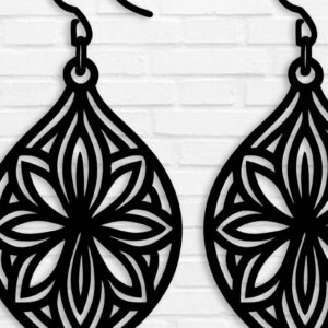 Intra απο ξύλο plywood  Χρώμα wenge 3mm-4mm πάχος - Σκουλαρίκια ά Αρχεία Τέχνης Τοίχου με Λέιζερ Δίασταση 3x3 cm INTRAFABR-109049100