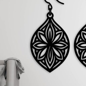 Intra απο ξύλο plywood Χρώμα wenge 3mm-4mm πάχος - Σκουλαρίκια ά Αρχεία Τέχνης Τοίχου με Λέιζερ Δίασταση 3x3 cm INTRAFABR-109049100 - Image 3