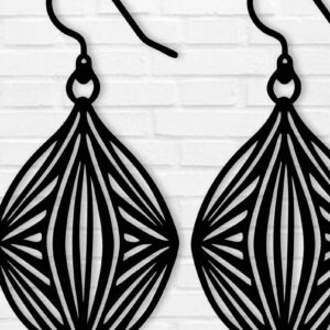 Intra απο ξύλο plywood  Χρώμα wenge 3mm-4mm πάχος - Σκουλαρίκια ά Αρχεία Τέχνης Τοίχου με Λέιζερ Δίασταση 3x3 cm INTRAFABR-109049162