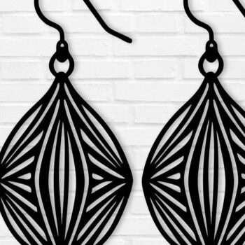 Intra απο ξύλο plywood Χρώμα wenge 3mm-4mm πάχος - Σκουλαρίκια ά Αρχεία Τέχνης Τοίχου με Λέιζερ Δίασταση 3x3 cm INTRAFABR-109049162 - Image 1