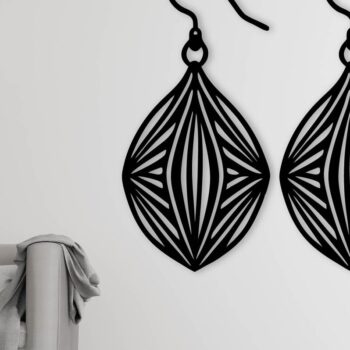 Intra απο ξύλο plywood Χρώμα wenge 3mm-4mm πάχος - Σκουλαρίκια ά Αρχεία Τέχνης Τοίχου με Λέιζερ Δίασταση 3x3 cm INTRAFABR-109049162 - Image 3