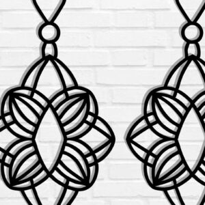 Intra απο ξύλο plywood  Χρώμα wenge 3mm-4mm πάχος - Σκουλαρίκια ά Αρχεία Τέχνης Τοίχου με Λέιζερ Δίασταση 3x3 cm INTRAFABR-109242011