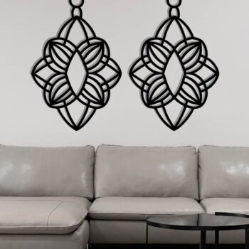 Intra απο ξύλο plywood Χρώμα wenge 3mm-4mm πάχος - Σκουλαρίκια ά Αρχεία Τέχνης Τοίχου με Λέιζερ Δίασταση 3x3 cm INTRAFABR-109242011 - Image 3