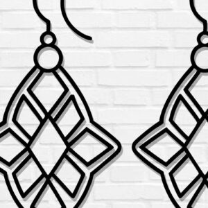 Intra απο ξύλο plywood  Χρώμα wenge 3mm-4mm πάχος - Σκουλαρίκια ά Αρχεία Τέχνης Τοίχου με Λέιζερ Δίασταση 3x3 cm INTRAFABR-109242065