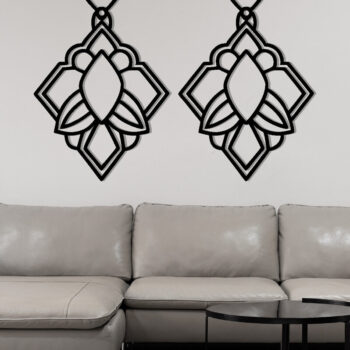 Intra απο ξύλο plywood Χρώμα wenge 3mm-4mm πάχος - Σκουλαρίκια ά Αρχεία Τέχνης Τοίχου με Λέιζερ Δίασταση 3x3 cm INTRAFABR-109242182 - Image 3