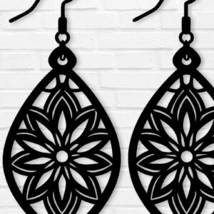 Intra απο ξύλο plywood  Χρώμα wenge 3mm-4mm πάχος - Σκουλαρίκια ά Αρχεία Τέχνης Τοίχου με Λέιζερ Δίασταση 3x3 cm INTRAFABR-109294323