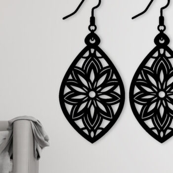 Intra απο ξύλο plywood Χρώμα wenge 3mm-4mm πάχος - Σκουλαρίκια ά Αρχεία Τέχνης Τοίχου με Λέιζερ Δίασταση 3x3 cm INTRAFABR-109294323 - Image 3