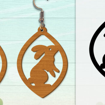 Intra απο ξύλο plywood Χρώμα wenge 3mm-4mm πάχος - Σκουλαρίκι Rabbit Lasercut | Καλό Πάσχα Δίασταση 3x3 cm INTRAFABR-102035118 - Image 8