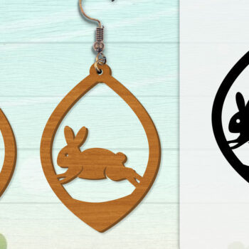 Intra απο ξύλο plywood Χρώμα wenge 3mm-4mm πάχος - Σκουλαρίκι Rabbit Lasercut | Καλό Πάσχα Δίασταση 3x3 cm INTRAFABR-102035118 - Image 10