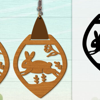 Intra απο ξύλο plywood Χρώμα wenge 3mm-4mm πάχος - Σκουλαρίκι Rabbit Lasercut | Καλό Πάσχα Δίασταση 3x3 cm INTRAFABR-102035127 - Image 10