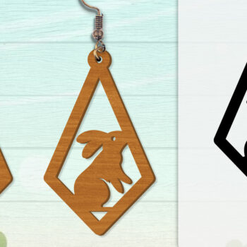 Intra απο ξύλο plywood Χρώμα wenge 3mm-4mm πάχος - Σκουλαρίκι Rabbit Lasercut | Καλό Πάσχα Δίασταση 3x3 cm INTRAFABR-102035057 - Image 8