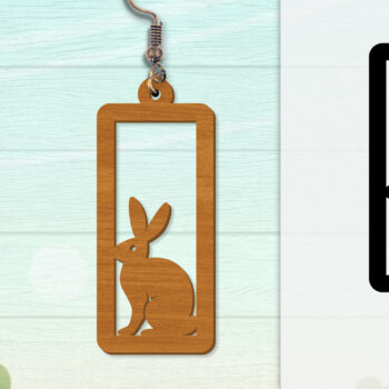 Intra απο ξύλο plywood Χρώμα wenge 3mm-4mm πάχος - Σκουλαρίκι Rabbit Lasercut | Καλό Πάσχα Δίασταση 3x3 cm INTRAFABR-47734808 - Image 6