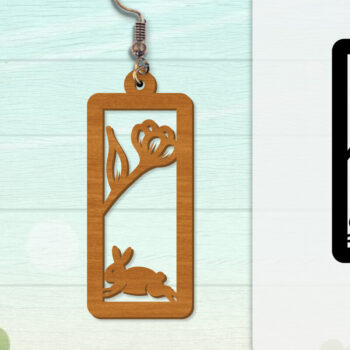 Intra απο ξύλο plywood Χρώμα wenge 3mm-4mm πάχος - Σκουλαρίκι Rabbit Lasercut | Καλό Πάσχα Δίασταση 3x3 cm INTRAFABR-47734808 - Image 10