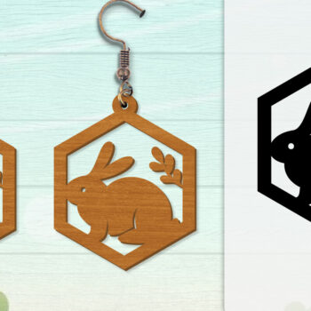 Intra απο ξύλο plywood Χρώμα wenge 3mm-4mm πάχος - Σκουλαρίκι Rabbit Lasercut | Καλό Πάσχα Δίασταση 3x3 cm INTRAFABR-42712476 - Image 9