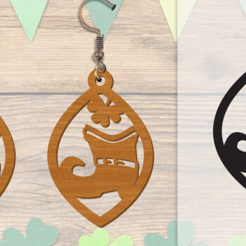 Intra απο ξύλο plywood Χρώμα wenge 3mm-4mm πάχος - Σκουλαρίκια St Patrick's Day Lasercut BUNDLE Δίασταση 3x3 cm INTRAFABR-36624941 - Image 8