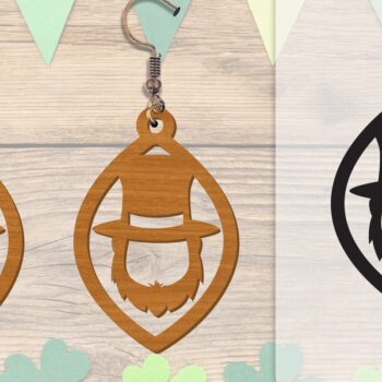 Intra απο ξύλο plywood Χρώμα wenge 3mm-4mm πάχος - Σκουλαρίκια St Patrick's Day Lasercut BUNDLE Δίασταση 3x3 cm INTRAFABR-36624941 - Image 10