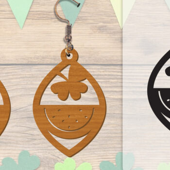 Intra απο ξύλο plywood Χρώμα wenge 3mm-4mm πάχος - Σκουλαρίκια St Patrick's Day Lasercut BUNDLE Δίασταση 3x3 cm INTRAFABR-36624941 - Image 16