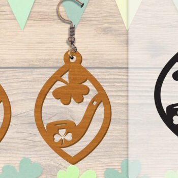 Intra απο ξύλο plywood Χρώμα wenge 3mm-4mm πάχος - Σκουλαρίκια St Patrick's Day Lasercut BUNDLE Δίασταση 3x3 cm INTRAFABR-36624941 - Image 17