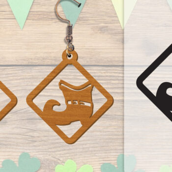 Intra απο ξύλο plywood Χρώμα wenge 3mm-4mm πάχος - Σκουλαρίκια St Patrick's Day Lasercut BUNDLE Δίασταση 3x3 cm INTRAFABR-36624930 - Image 8