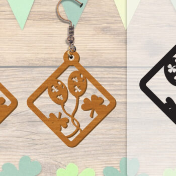 Intra απο ξύλο plywood Χρώμα wenge 3mm-4mm πάχος - Σκουλαρίκια St Patrick's Day Lasercut BUNDLE Δίασταση 3x3 cm INTRAFABR-36624930 - Image 14