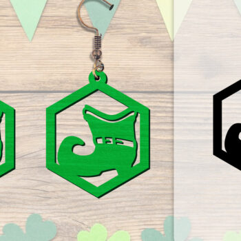 Intra απο ξύλο plywood Χρώμα wenge 3mm-4mm πάχος - Σκουλαρίκια St Patrick's Day Lasercut BUNDLE Δίασταση 3x3 cm INTRAFABR-89843024 - Image 8