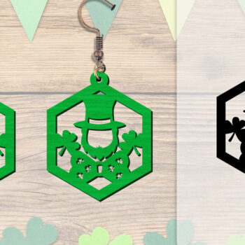 Intra απο ξύλο plywood Χρώμα wenge 3mm-4mm πάχος - Σκουλαρίκια St Patrick's Day Lasercut BUNDLE Δίασταση 3x3 cm INTRAFABR-89843024 - Image 12