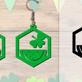 Intra απο ξύλο plywood Χρώμα wenge 3mm-4mm πάχος - Σκουλαρίκια St Patrick's Day Lasercut BUNDLE Δίασταση 3x3 cm INTRAFABR-89843024 - Image 16