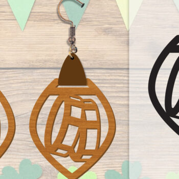 Intra απο ξύλο plywood Χρώμα wenge 3mm-4mm πάχος - Σκουλαρίκια St Patrick's Day Lasercut BUNDLE Δίασταση 3x3 cm INTRAFABR-89843077 - Image 3