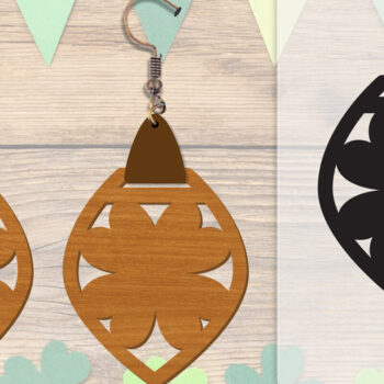 Intra απο ξύλο plywood Χρώμα wenge 3mm-4mm πάχος - Σκουλαρίκια St Patrick's Day Lasercut BUNDLE Δίασταση 3x3 cm INTRAFABR-89843077 - Image 7