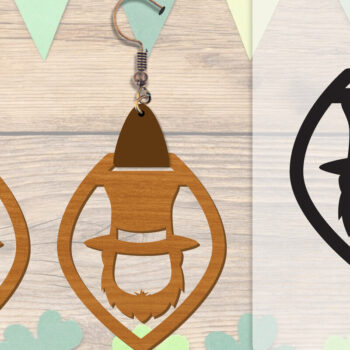 Intra απο ξύλο plywood Χρώμα wenge 3mm-4mm πάχος - Σκουλαρίκια St Patrick's Day Lasercut BUNDLE Δίασταση 3x3 cm INTRAFABR-89843077 - Image 10