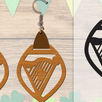 Intra απο ξύλο plywood Χρώμα wenge 3mm-4mm πάχος - Σκουλαρίκια St Patrick's Day Lasercut BUNDLE Δίασταση 3x3 cm INTRAFABR-89843077 - Image 11