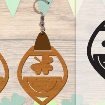 Intra απο ξύλο plywood Χρώμα wenge 3mm-4mm πάχος - Σκουλαρίκια St Patrick's Day Lasercut BUNDLE Δίασταση 3x3 cm INTRAFABR-89843077 - Image 16