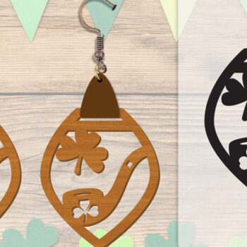 Intra απο ξύλο plywood Χρώμα wenge 3mm-4mm πάχος - Σκουλαρίκια St Patrick's Day Lasercut BUNDLE Δίασταση 3x3 cm INTRAFABR-89843077 - Image 17