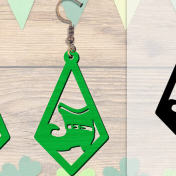 Intra απο ξύλο plywood Χρώμα wenge 3mm-4mm πάχος - Σκουλαρίκια St Patrick's Day Lasercut BUNDLE Δίασταση 3x3 cm INTRAFABR-89843101 - Image 8