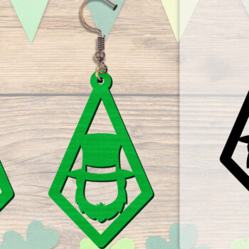 Intra απο ξύλο plywood Χρώμα wenge 3mm-4mm πάχος - Σκουλαρίκια St Patrick's Day Lasercut BUNDLE Δίασταση 3x3 cm INTRAFABR-89843101 - Image 10